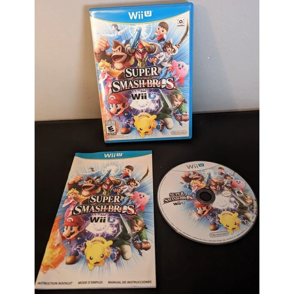 Super Smash Bros. (Nintendo Wii U, 2014) Complete with Manual - Tested & Working